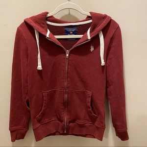 Burgundy polo hoodie